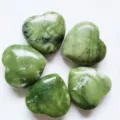 Natural green crystal stone heart pocket palm stone desktop decoration healing crystal - Southern Jade