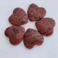 Natural stone heart crystal ornament gemstone unholed peach decoration pink quartz variant SKU - Red Marble