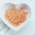 10mm Natural Agate Crystal Loose Beads Peach Round Gemstone Beads for DIY Jewelry Making - Champagne Cat's Eye (Synthetic)