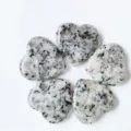 25mm Natural Crystal Heart Stone Figurine Polished Gemstone Love Decor Gift for Valentine - Sesame Jasper