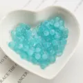 Blue round loose beads for jewelry making DIY earrings necklace craft supplies 10mm - Sky Blue Cat's Eye (Synthetic)