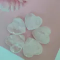 Crystal Heart Stone Rose Quartz Pocket Palm Stone 25mm Healing Gemstone Love Decor - White Crystal