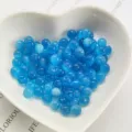 10mm blue agate round beads, natural semi-precious stone loose beads for DIY jewelry making. - Lake Blue Cat Eye (Synthetic)