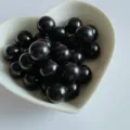 12mm Black Agate Round Loose Beads DIY Jewelry Craft Semi-Precious Stone Accessories - Obsidian