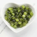 10mm Green Cat Eye Crystal Loose Beads Half Hole Round Beads For DIY Jewelry Making SKU - Half-Drilled / Olive Green Cat's Eye (Synthetic)