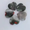 Natural crystal heart shaped gemstone palm stone healing crystal home decor gift variant - Bloodstone