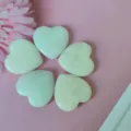 25mm Natural Crystal Heart Ornament Gemstone Unholed Peach Decor Pink Quartz Gift - Ivory Jade