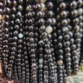 Natural striped agate loose beads round stones for DIY handmade jewelry making necklaces - 4mm / Black Striped Agate