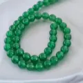 Green gemstone beads semi-finished jewelry DIY accessories round green bead strand - 4mm / 7A Green Agate