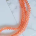 Perles rondes en calcédoine rose orangé imitation morganite pour la bijouterie - 10mm / Rouge Orangé