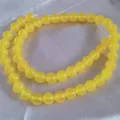 Yellow agate loose beads semi-finished jewelry DIY accessories string detail view display - 4mm / 7A Yellow Agate