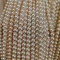 Perles de coquillage rondes pour DIY bijoux faits main, accessoires de bracelets et de colliers. - 6mm / Rose