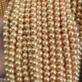 Perles de coquillage rondes dorées pour la fabrication de bijoux DIY colliers et bracelets. - 6mm / Or