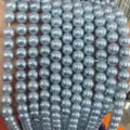 Cuentas redondas de perlas simuladas azul claro hilos sueltos para accesorios de joyería DIY. - Azul Claro