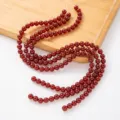Perles en agate rouge vrac DIY accessoires de bijoux bracelet pierre semi-finies - 4mm / Agate Rouge Foncé de Grade 7A