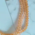 Runde orangefarbene Chalcedon-Perlen für DIY-Schmuck im edlen Pfirsich-Finish - 6mm / Orange