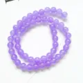 Hochwertige lila Chalcedon lose Rundperlen für handgefertigte DIY-Schmuckzubehör - 6mm / Lila