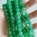 Natürliche grüne Chalzedon-Rundperlen für die handgefertigte DIY-Schmuckherstellung - 6mm / Grün