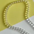 Perles rondes en verre transparent perles en vrac pour bijoux faits main DIY collier bracelet - 6mm / Transparent
