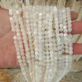 Perles en coquillage naturel perles rondes nacre blanche accessoires bijoux faits main DIY - 3mm / Nacre Blanche
