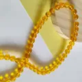 Perles rondes en verre jaune perles en vrac collier de bricolage bracelet accessoires de bijoux - 6mm / Doré