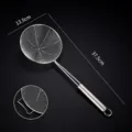 Stainless steel wire skimmer strainer small size kitchen spider noodle dumpling hot pot tool - 14cm, With Hook
