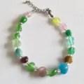 Bracelet en cristal irrégulier coloré avec pierres naturelles pour femmes, bijoux de poignet. - Œil de Chat Coloré