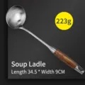 Durable 304 stainless steel soup ladle featuring a heat-resistant rosewood handle - Soup Spoon (Rosewood Series)