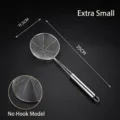 Extra small stainless steel fine mesh spider strainer with 11.5cm diameter - 201 Material - No Hook / 12cm