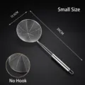 Small 304 stainless steel fine mesh skimmer with 13.5cm diameter and 39cm length, no hook style - 201 Material - No Hook / 14cm