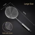 Large 304 stainless steel spider skimmer with 17.5cm diameter head and 45cm long handle - 201 Material - With Hook / 18cm