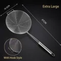 Extra large 304 stainless steel fine mesh strainer with hanging hook for kitchen use. - 201 Material - With Hook / 20cm