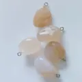 Natural stone mixed color semi-precious stone pendant for DIY beach style necklace accessory - Cherry Blossom Agate