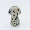 Natural crystal stone carved mushroom figurine pocket decoration miniature ornament gemstone - Spotted Stone