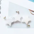 Natural white crystal star pendant 2cm DIY necklace bracelet jewelry accessories wholesale - White Crystal