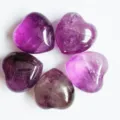 Natürliche 15 mm Amethyst Stein Mini Herz Ornamente für Kristalldekoration und Basteln - 5 Stück / Amethyst
