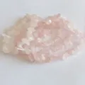 Natural Rose Quartz Crystal Chip Bracelet Irregular Healing Stone Beaded Elastic Jewelry - Rose Quartz