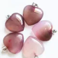 Hermoso colgante de corazon de cristal natural collar piedra joyeria moda regalo - 1