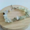Natural stone chipped irregular crystal bracelet with metal lobster clasp and extension chain. - New Mountain Jade