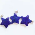 Natural blue crystal star pendant jewelry accessory for DIY necklace and bracelet crafting. - Synthetic Lapis
