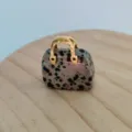 Natural stone crystal mini handbag pendant ornament, cute gemstone bag variant design. - Spotted Stone