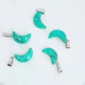 Natuurlijke Turkoois Maan Hanger Halve Maan Vorm DIY Sieraden Ketting Accessoire - Synthetisch Turkoois