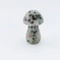 Natural crystal stone carved mushroom figurine miniature home office decor ornament 3.5cm. - Kiwi Stone