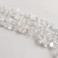 Natural clear quartz irregular crystal chip beads semi-finished drilled gemstone strand 6-8mm - White Crystal