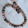 Natural stone 10mm heart loose beads crystal agate DIY jewelry making accessories variant - Rose