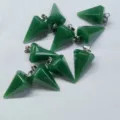 Pendente Pendolo Esagonale in Cristallo Verde Collare Accessorio Variante Opzione - Verde Fuso