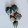 Natural mixed color gemstone pendant DIY beach style necklace jewelry accessory component - Bloodstone