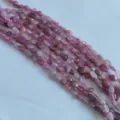 Natural irregular gemstone beads, 6-8mm pink crystal stone loose strands for DIY jewelry making - Madagascar Rose Quartz