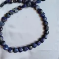 Blue Heart Shape Natural Stone Loose Beads 10mm Crystal Agate DIY Jewelry Making Component - Blue Vein Stone