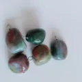 Mixed color natural stone pendant variant, semi-precious DIY necklace charm display. - Indian Agate